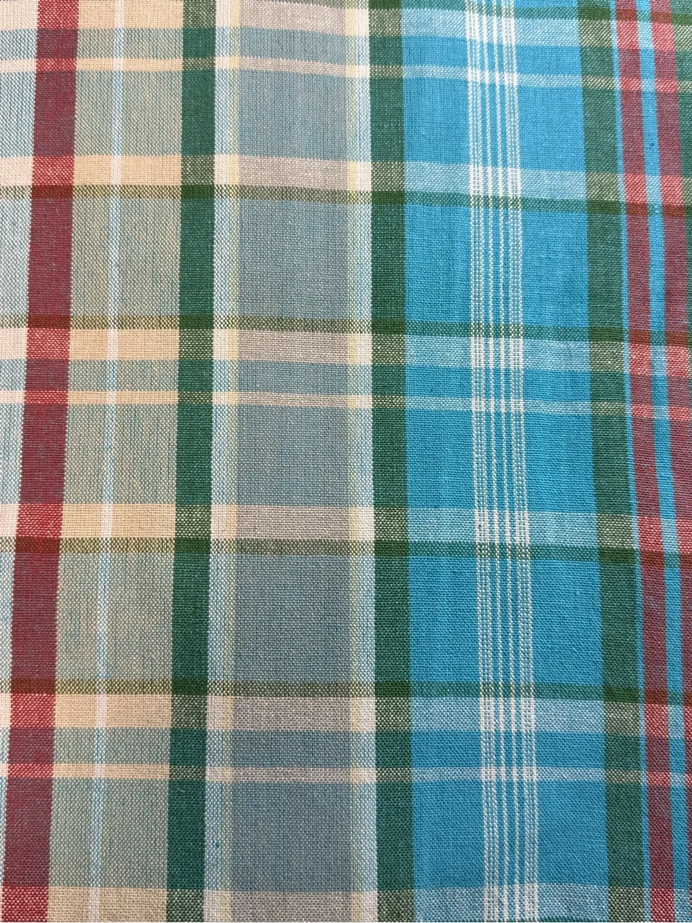Lauren Ralph Lauren Plaid Cotton Tablecloth 60x84 Oblong Blue Green Red NWT